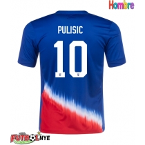 Camiseta Estados Unidos Christian Pulisic #10 Visitante Equipación Copa America 2024 manga corta